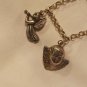 Vintage STERLING Italian Charm Bracelet Silver Angels/Cherub 8" with 6 Charms