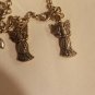 Vintage STERLING Italian Charm Bracelet Silver Angels/Cherub 8" with 6 Charms