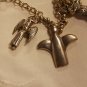 Vintage STERLING Italian Charm Bracelet Silver Angels/Cherub 8" with 6 Charms