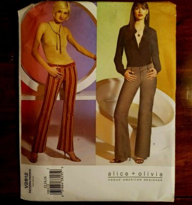 VOGUE Sewing Pattern 2812 Misses' Petite Pants By Alice & Olivia Sizes 12-14-16