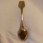 ANTIQUE MOCKBA Russia Gold Tone Souvenir Collection Spoon Enamel Design 5"