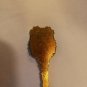 ANTIQUE MOCKBA Russia Gold Tone Souvenir Collection Spoon Enamel Design 5"