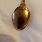 ANTIQUE MOCKBA Russia Gold Tone Souvenir Collection Spoon Enamel Design 5"