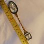 ANTIQUE MOCKBA Russia Gold Tone Souvenir Collection Spoon Enamel Design 5"