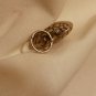VINTAGE Puffy Heart Floral Design Engravable Pendant Fashion Accessories 3/4" in