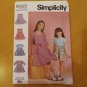 Simplicity Sewing Pattern S9322 Children's and Girls' Pullover Dresses Sz 7-14
