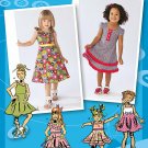 SIMPLICITY Sewing Pattern 1702 Toddler's Dresses with Flared Skirt Sz 1-3/Uncut