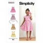 New Simplicity Sewing Pattern S9320 Children's Gathered Skirt Dresses Size 6-7-8