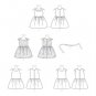 New Simplicity Sewing Pattern S9320 Children's Gathered Skirt Dresses Size 6-7-8