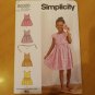 New Simplicity Sewing Pattern S9320 Children's Gathered Skirt Dresses Size 6-7-8