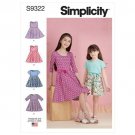 Simplicity Sewing Pattern S9322 Children's and Girls' Pullover Dresses Sizes 3-6