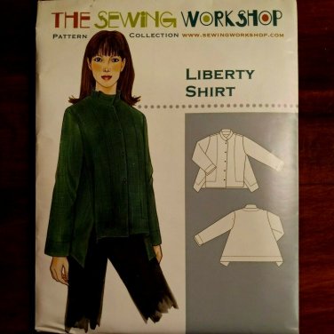 The SEWING WORKSHOP Liberty Shirt or Jacket Printed Pattern, Sizes XS-XXL/Uncut