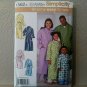 Simplicity 1562 Adult Child Easy to Sew Bathrobe Pattern Male Female New/Uncut