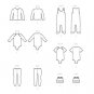Simplicity Sewing Pattern 9390 Babies' Knit Layette, Overall, Romper/ Size XXS-L