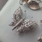 Flower Butterfly Lot Brooch Monet & Others Pins Bulk Silvertone Vintage Assorted