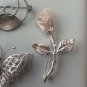 Flower Butterfly Lot Brooch Monet & Others Pins Bulk Silvertone Vintage Assorted