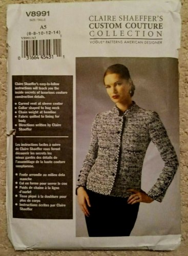 VOGUE Sewing Patterns V8991 CLAIRE SHAEFFER'S CUSTOM COUTURE JACKET Sizes 6-14