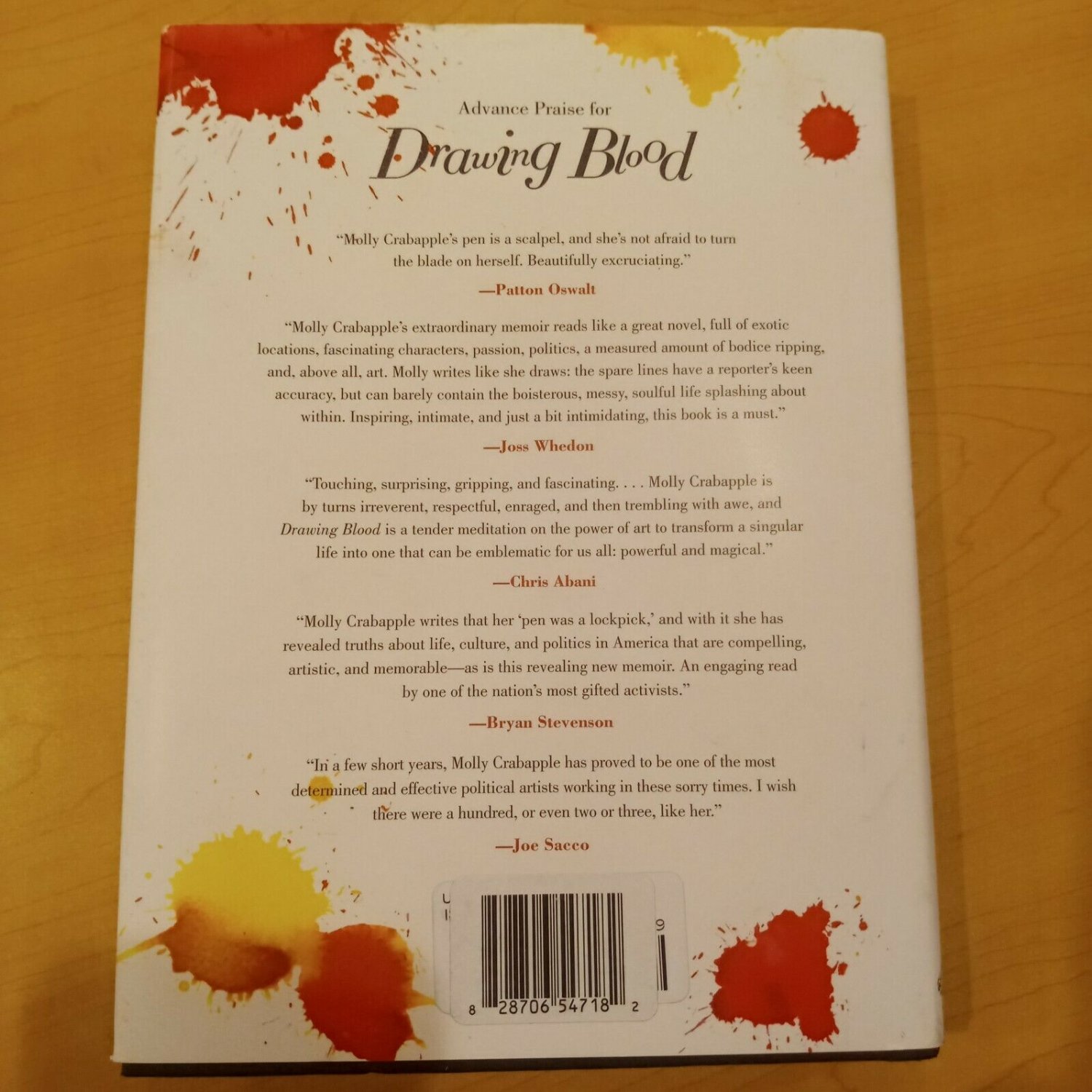 MOLLY CRABAPPLE Advance praise for DRAWING BLOOD Book First Edition