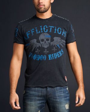 American Customs Voodoo Riders L Affliction Tee T-Shirt