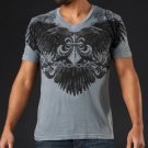 Affliction Romanticism V-Neck S Tee SS T-Shirt NWT Falcon Small