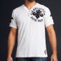 American Customs Affliction Smeared Ink SS Henley XL Tee T-Shirt NWT Skull X-Large