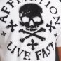American Customs Affliction Smeared Ink SS Henley XL Tee T-Shirt NWT Skull X-Large