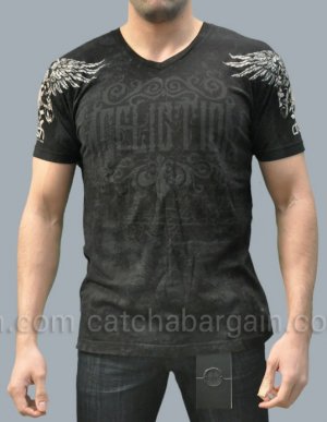 Affliction Crush Skull Tee XL SS T-Shirt Black NWT MMA UFC