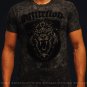 Affliction Shielded Lion Tee 3XL SS T-Shirt Black NWT MMA UFC Flocking Design XXL