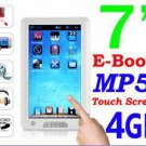 New 4GB 7" Touch Screen Electronic Ebook Reader Video MP3