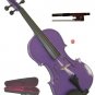Crystalcello MV300PR 4/4 Size Purple Violin with Case