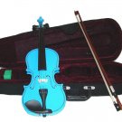 Crystalcello MV300BL 4/4 Size Blue Violin with Case
