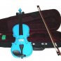 Crystalcello MV300BL 1/8 Size Blue Violin with Case