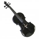 Crystalcello MV300BK 1/10 Size Black Violin with Case