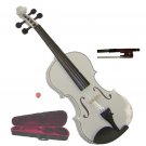 Crystalcello MV300WT 1/2 Size White Violin with Case