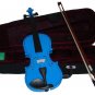 Crystalcello MV300DBL 4/4 Size Dark Blue Violin with Case
