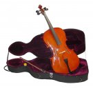 Rugeri MC450 1/4 Size Ebony Cello with Case, Bag and Bow