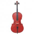 Crystalcello MC100RD 1/4 Size Red Cello with Carrying Bag