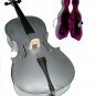 Rugeri MC150SV 1/4 Size Silver Cello with Case
