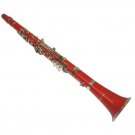 B Flat RED Clarinet with Carrying Case