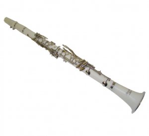 B Flat WHITE Clarinet with Carrying Case