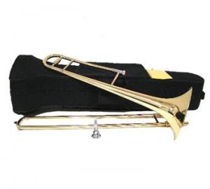 B Flat Gold Slide Trombone with Case
