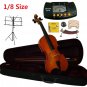 Rugeri 1/8 Size Violin+Case+Bow+2Sets String,2Bridges,Shoulder Rest,Mute,Rosin,Metro Tuner,Stand
