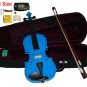 Rugeri 1/8 Size Blue Violin+Case+Bow+2Sets String,2Bridges,Shoulder Rest,Mute,Rosin,Tuner,Stand