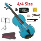 Rugeri 4/4 Size Blue Violin+Case+Bow+2Sets String,2Bridges,Shoulder Rest,Mute,Rosin,Tuner,Stand