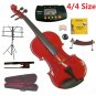 Rugeri 4/4 Size Red Violin+Case+Bow+2Sets String,2Bridges,Shoulder Rest,Mute,Rosin,Tuner,Stand