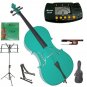 Rugeri MC100GR 1/4 Size Green Cello with Carrying Bag