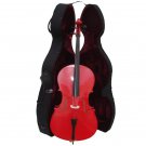 Rugeri MC150RD 1/4 Size Red Cello with Case