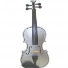 Rugeri MV400SV 1/10 Size Solid Wood Ebony Fitted Violin with Case and Bow ~ SILVER