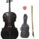 Merano 4/4 Size Black Cello with Bag and Bow + Free Rosin