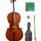 Merano 4/4 Size Student Cello with Bag and Bow + 2 Sets of Strings + Rosin